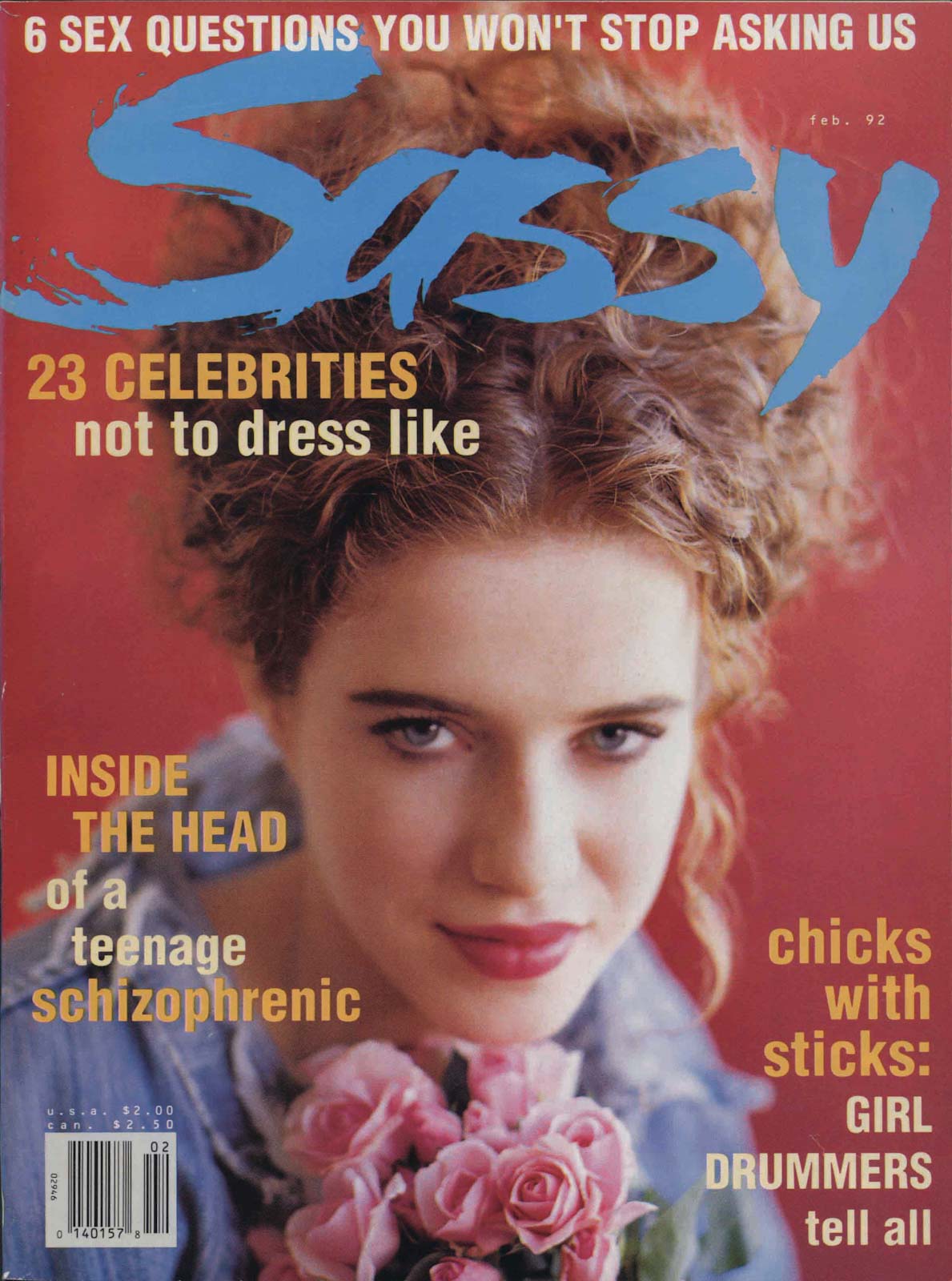 Sassy Magazine cover February 1992