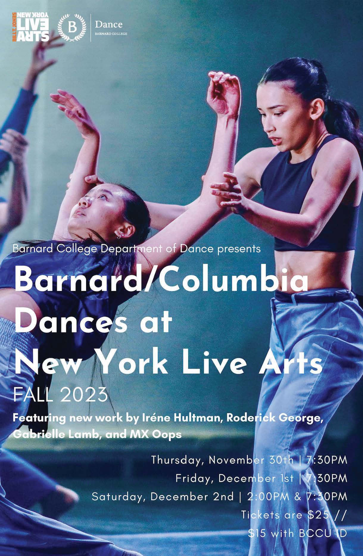 Barnard-Columbia Dances at New York Live Arts Poster