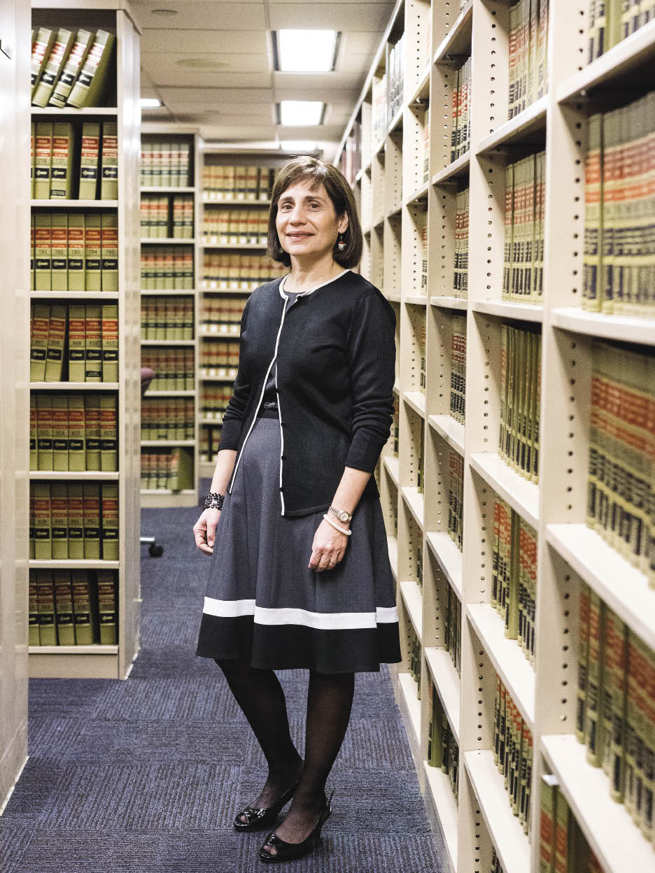 Georgia Pestana ’84 in a law library