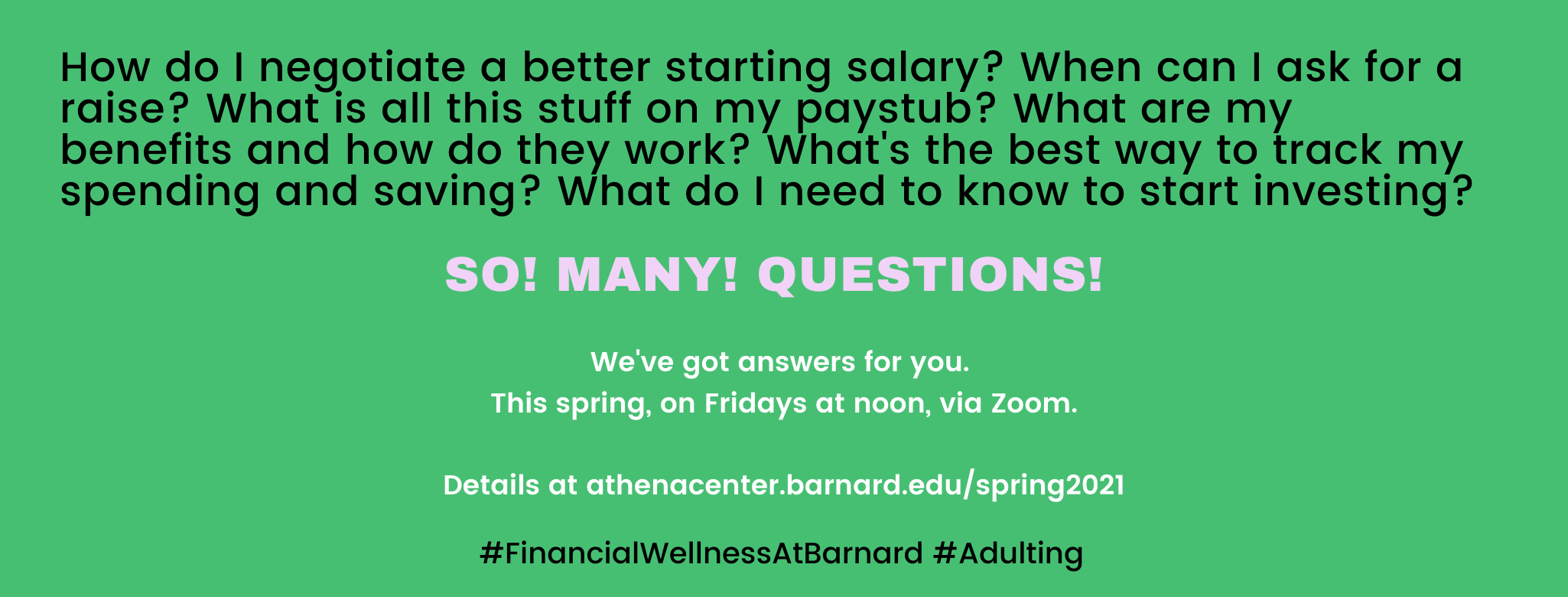 Spring 2021 Fin Wellness all events