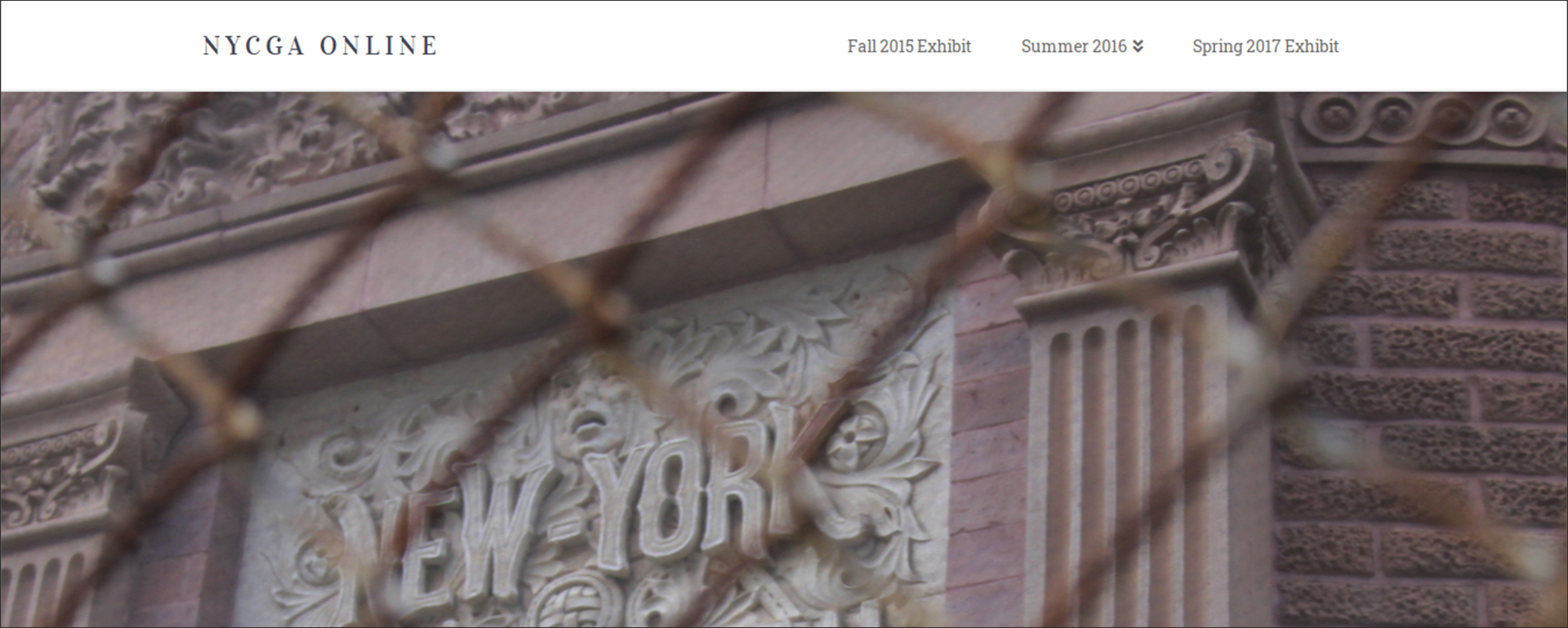 Screenshot of the course website, NYC's Gilded Ages