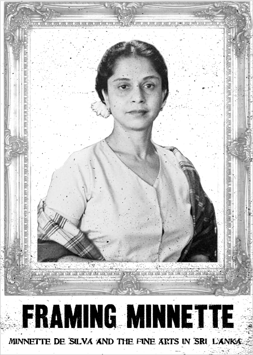 zine cover: photo of Sri Lankan architect Minnette De Silva in an ornate frame