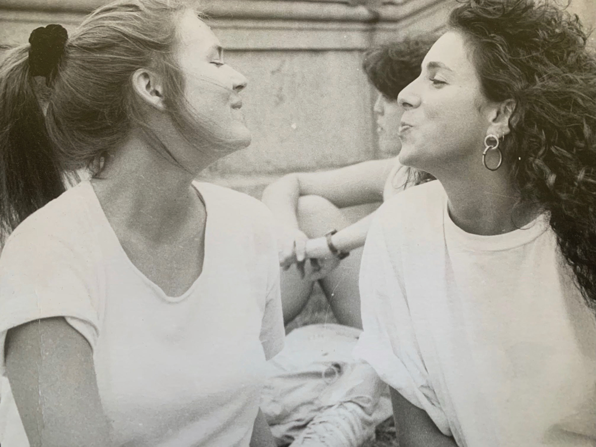 Susan Rovner and her friend as Barnard students