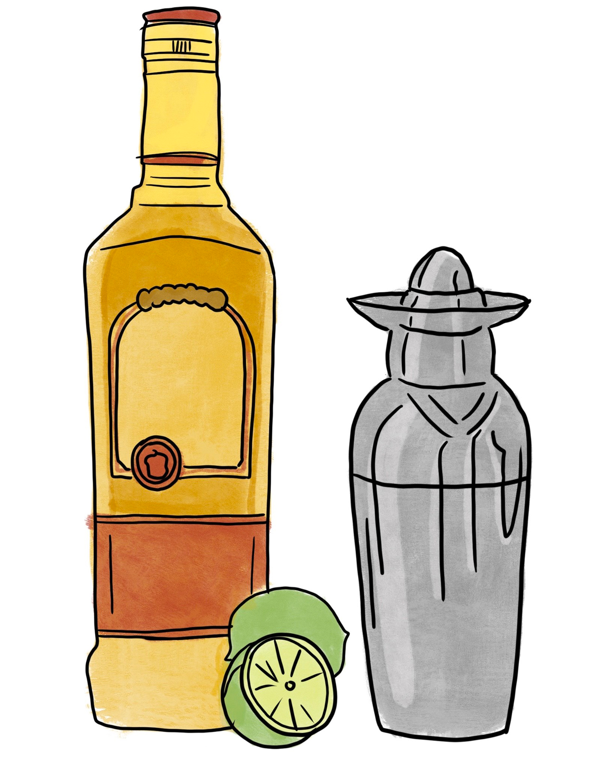 An illustration of cocktail mixer