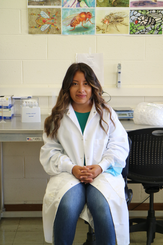 Abigail Gutierrez in the lab - biology