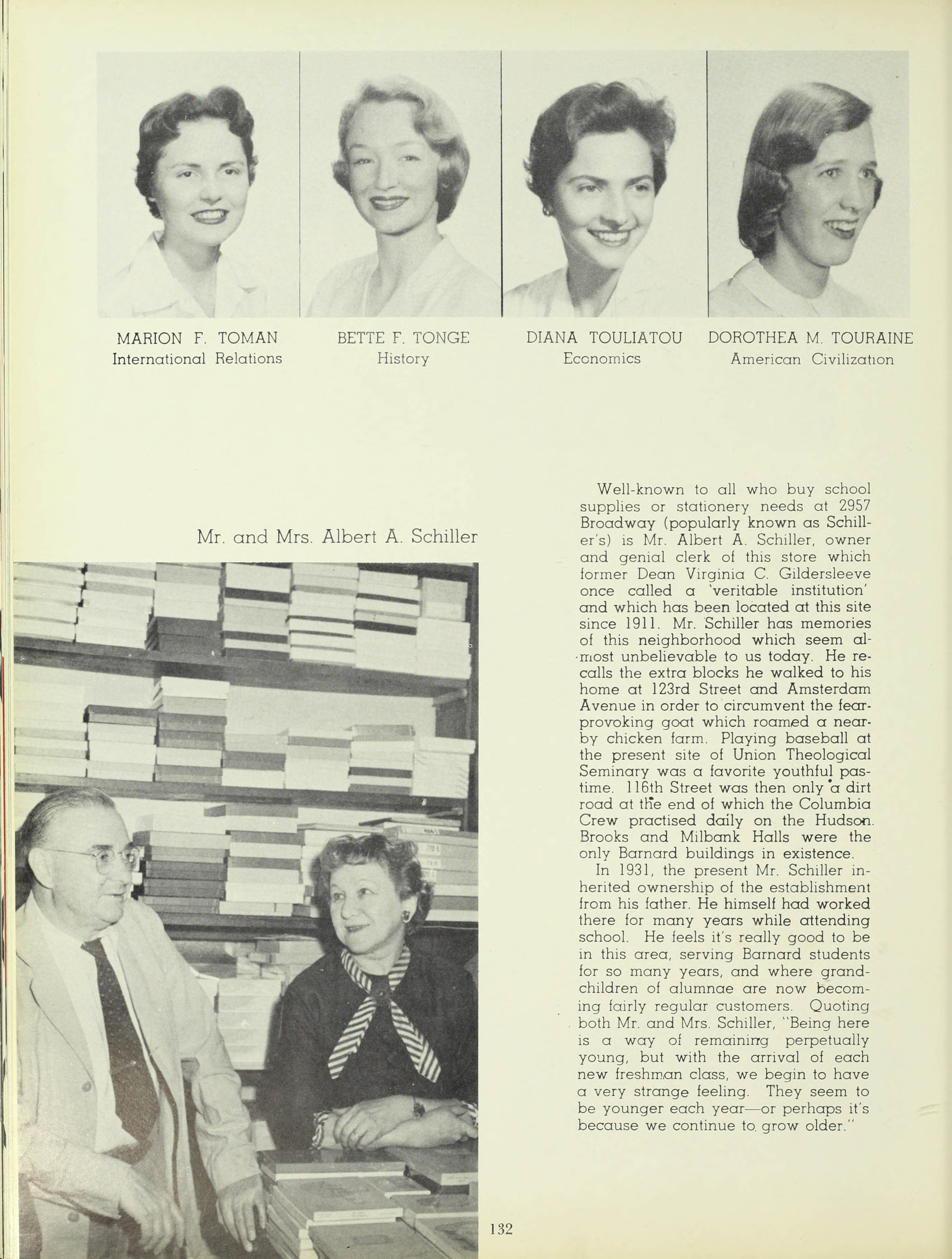 Yearbook clipping of Diana