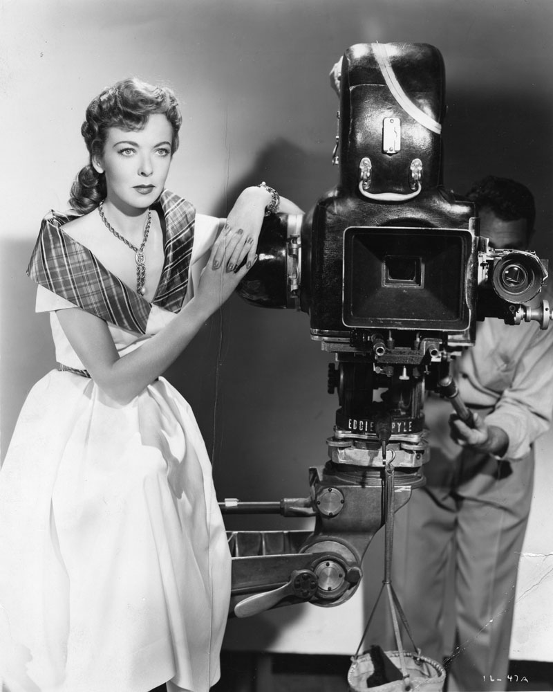 Image of filmmaker Ida Lupino and her camera