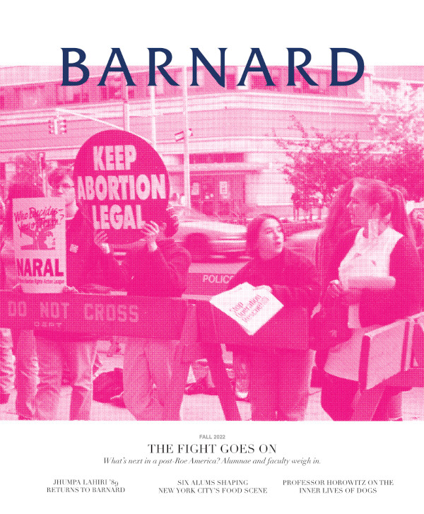1990s protest about keeping abortion legal, cover of Barnard Magazine, fall 2022