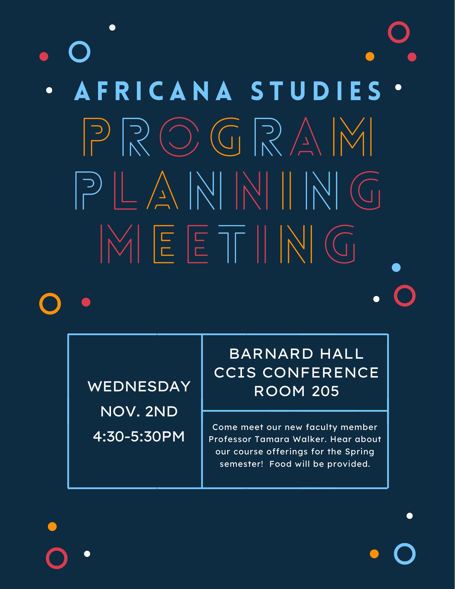 Africana Studies Program Planning Meeting | Barnard College