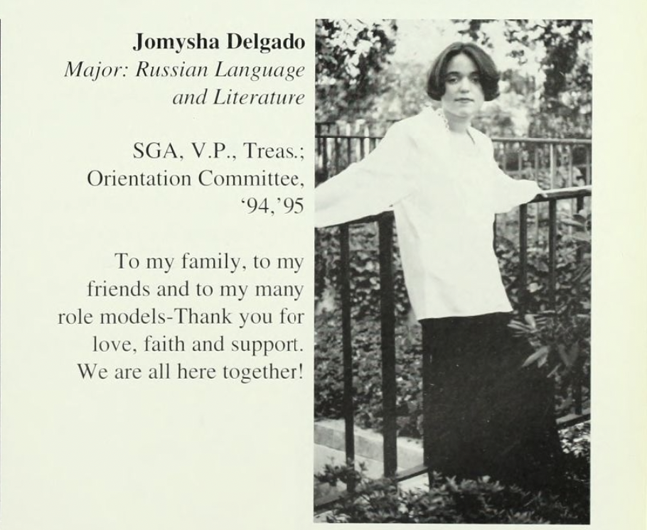 Jomysha Stephen senior yearbook quote and image