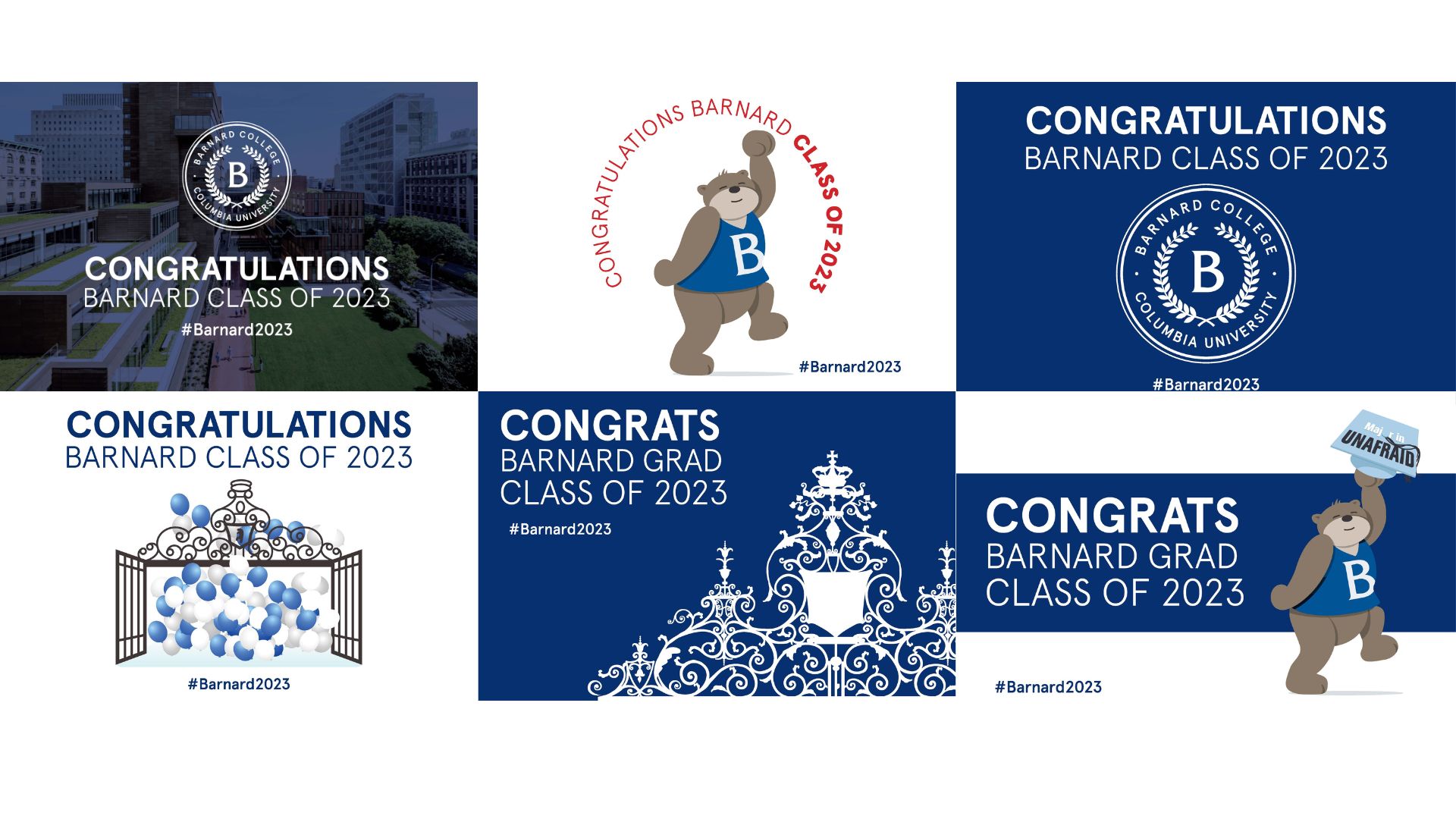a collection of commencement yard signs for 2023