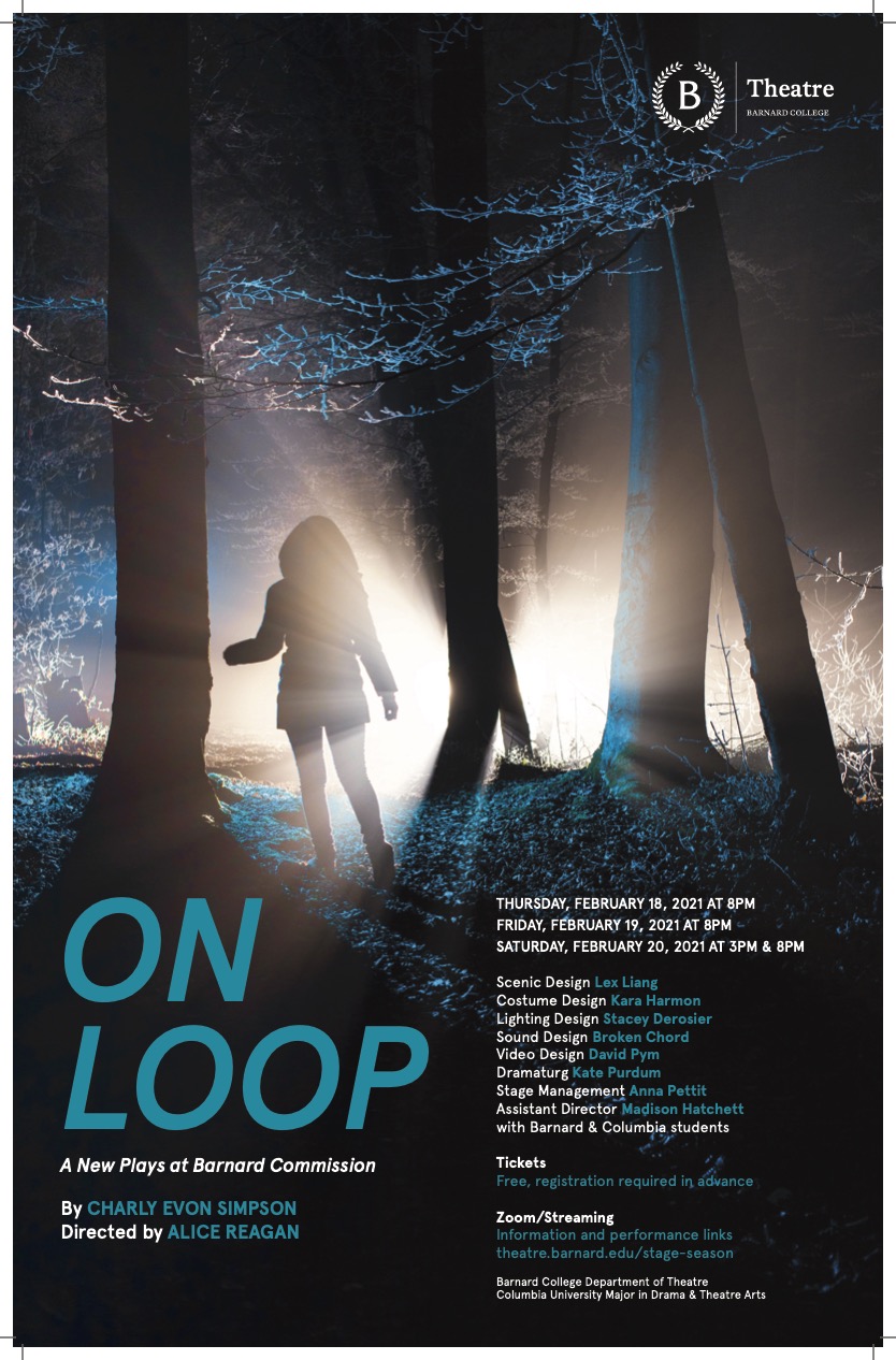 Poster for On Loop shows a woman in silhouette in the woods