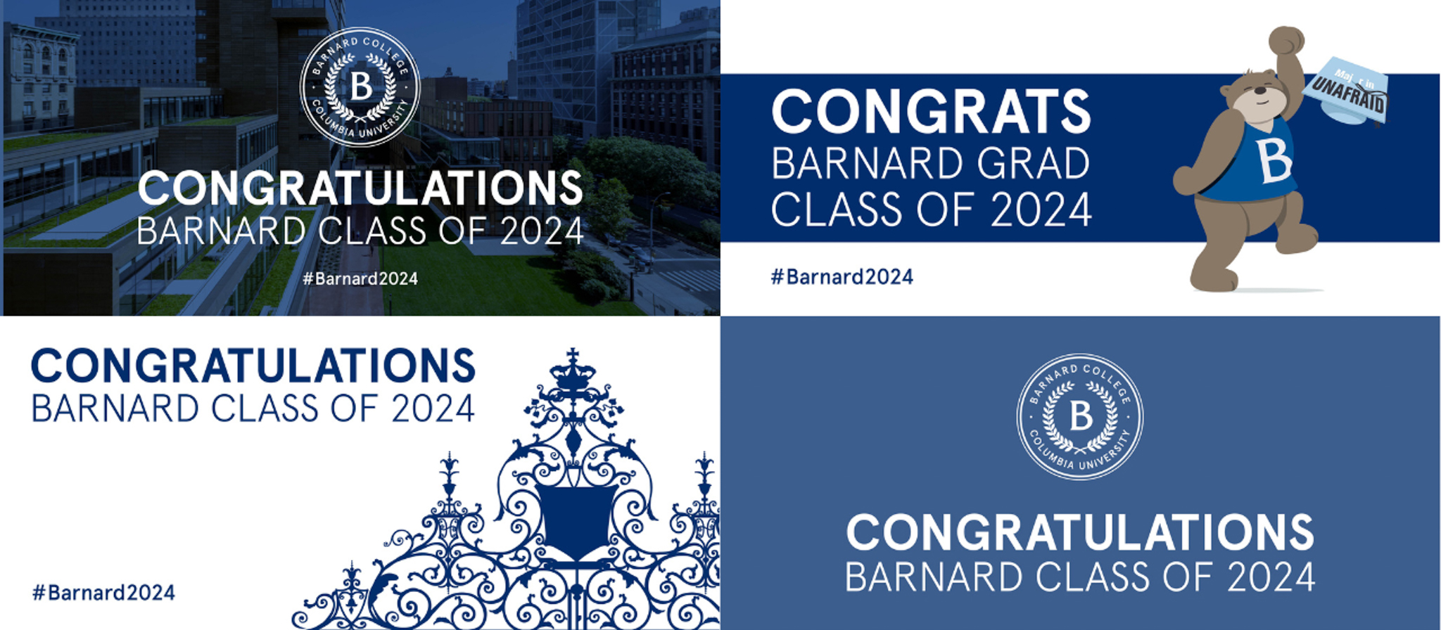 a collage of facebook header images to celebrate 2024 grads