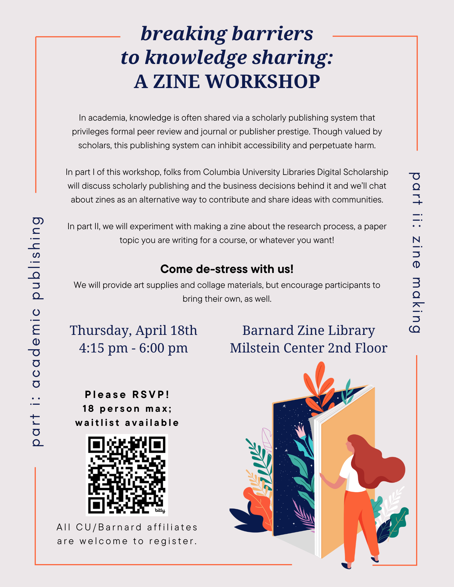 Flyer for Breaking Barriers workshop