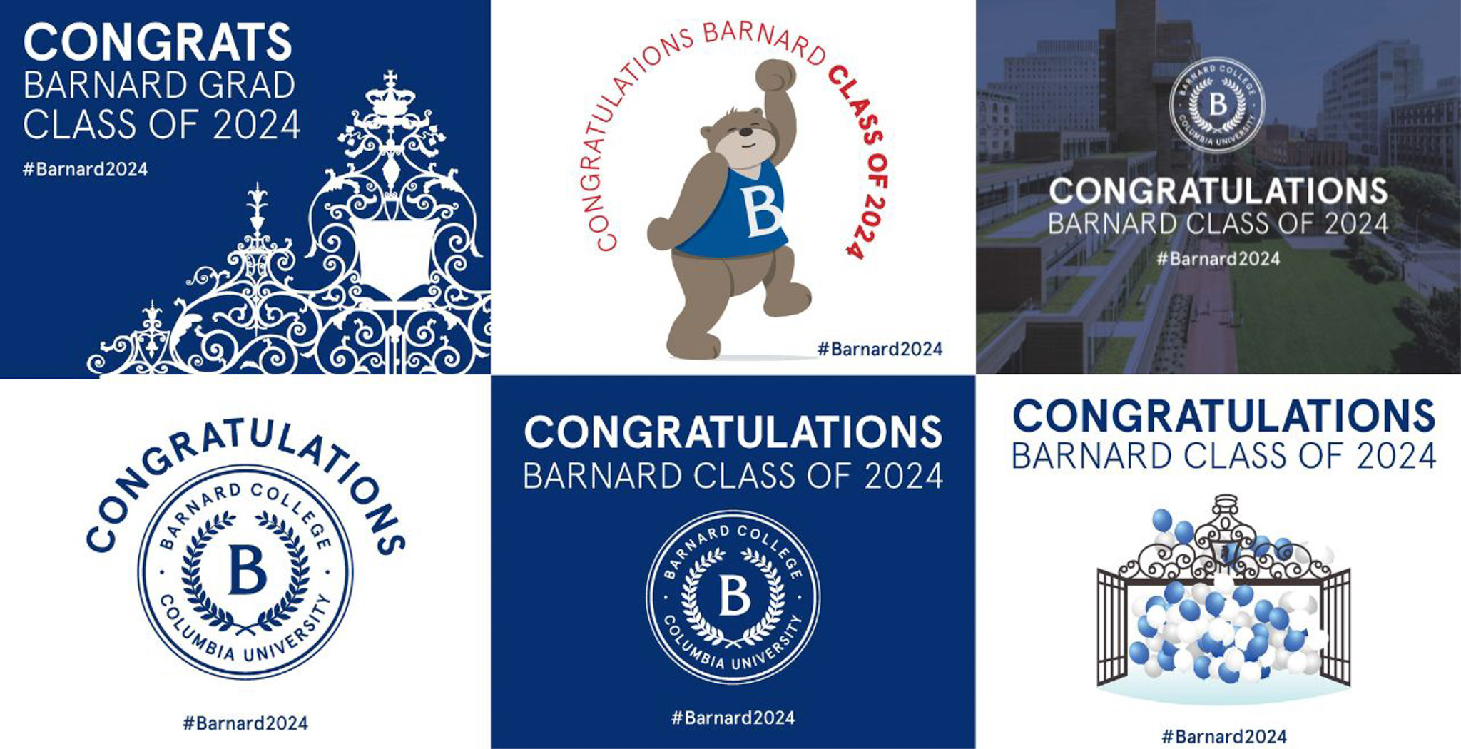 a collage of yard signs to celebrate 2024 graduates