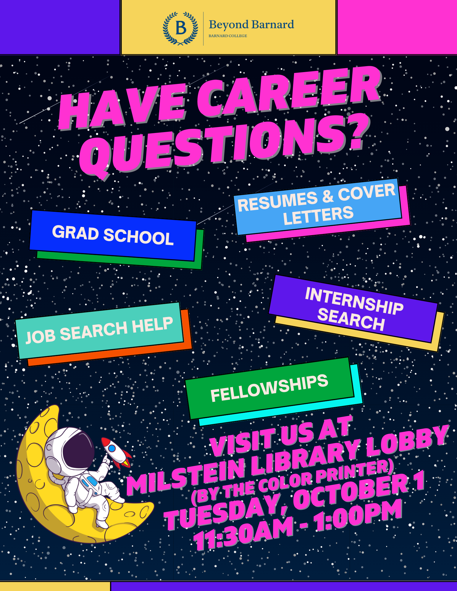 poster for beyond barnard event