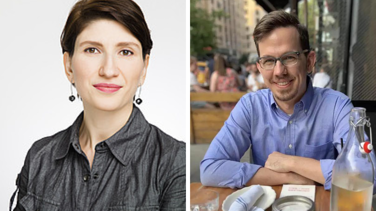 Side by side headshots of Ayten Gundogdu and Matthew Keegan