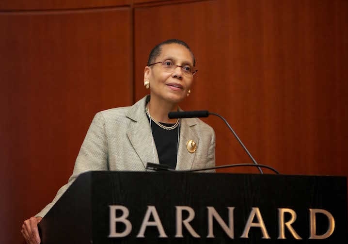 Sheila Abdus Salaam speaking at podium