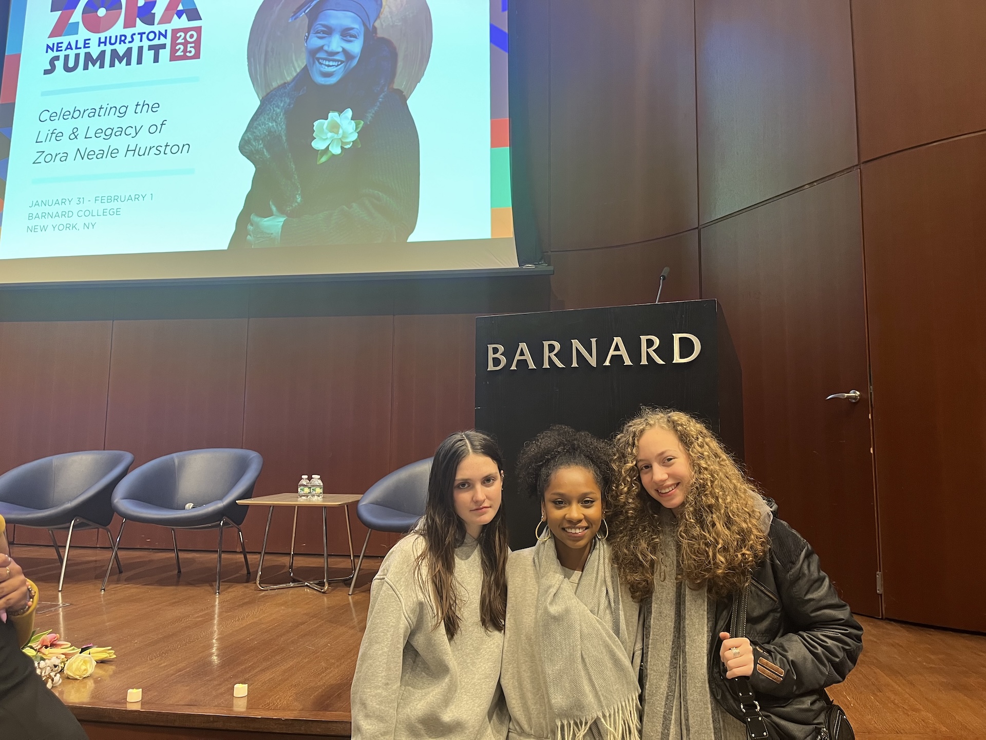 Grace Robinson '28, Hilary Ochoa, Viviana Simon '28