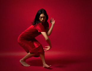 dancer in red dress