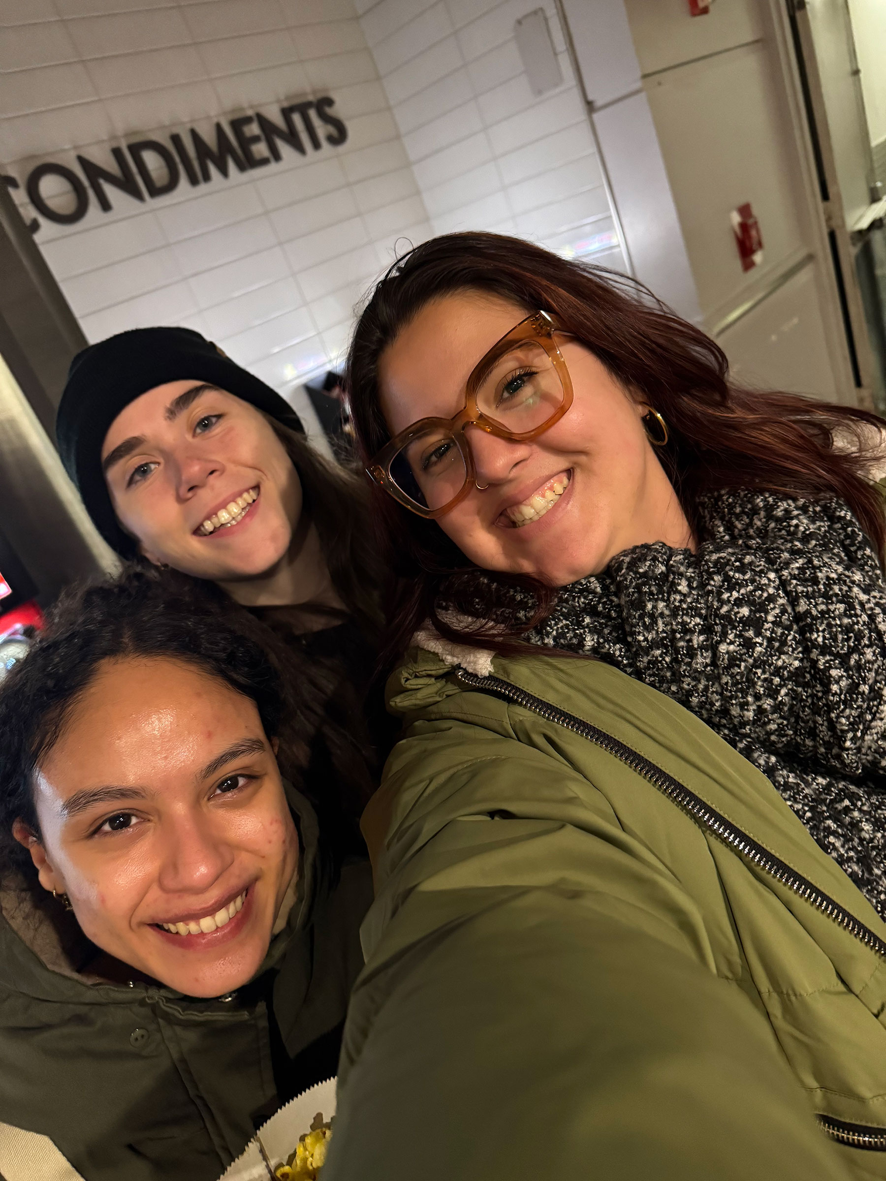 three young women in a selfie