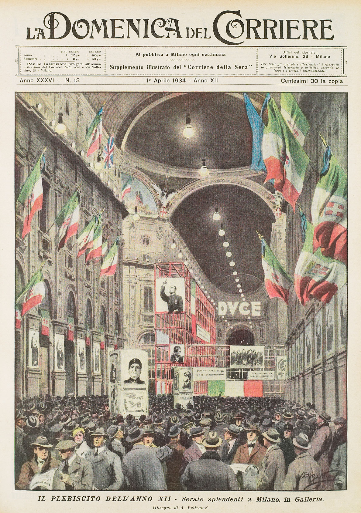 Illustrated newspaper cover