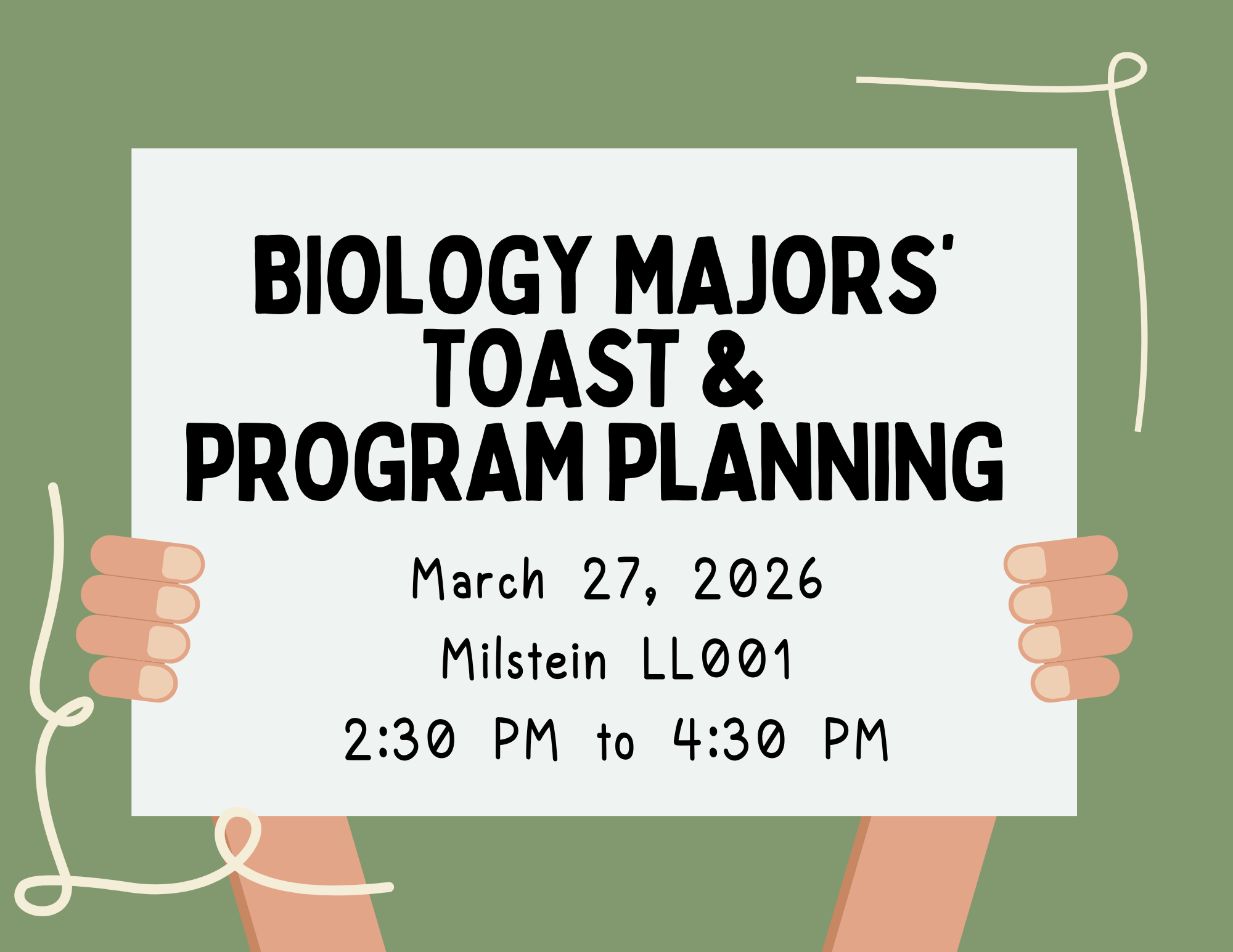 Biology Majors Toast & Program Planning | Barnard College