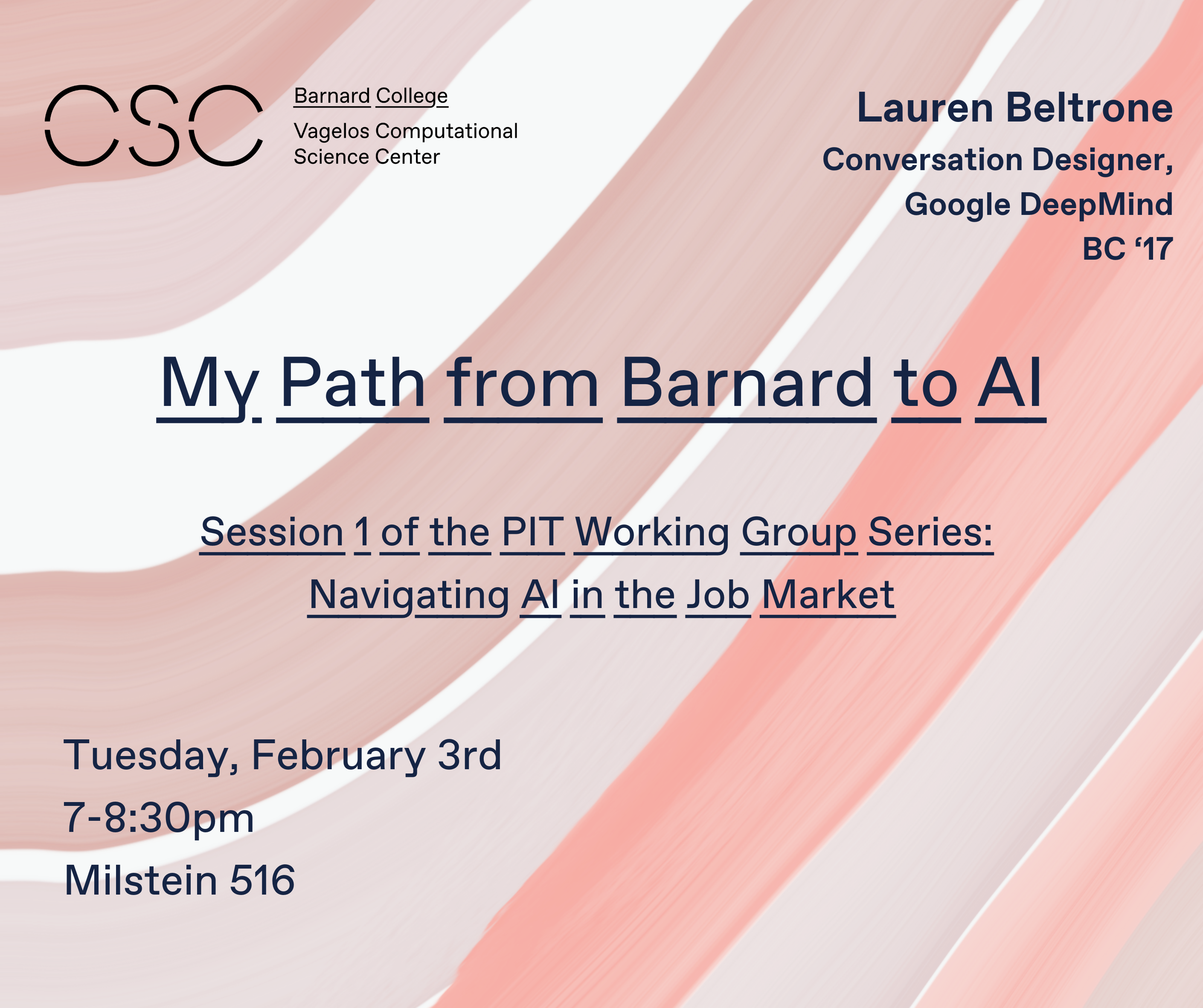 Event Page for PIT Working Group Series 1: Barnard to AI