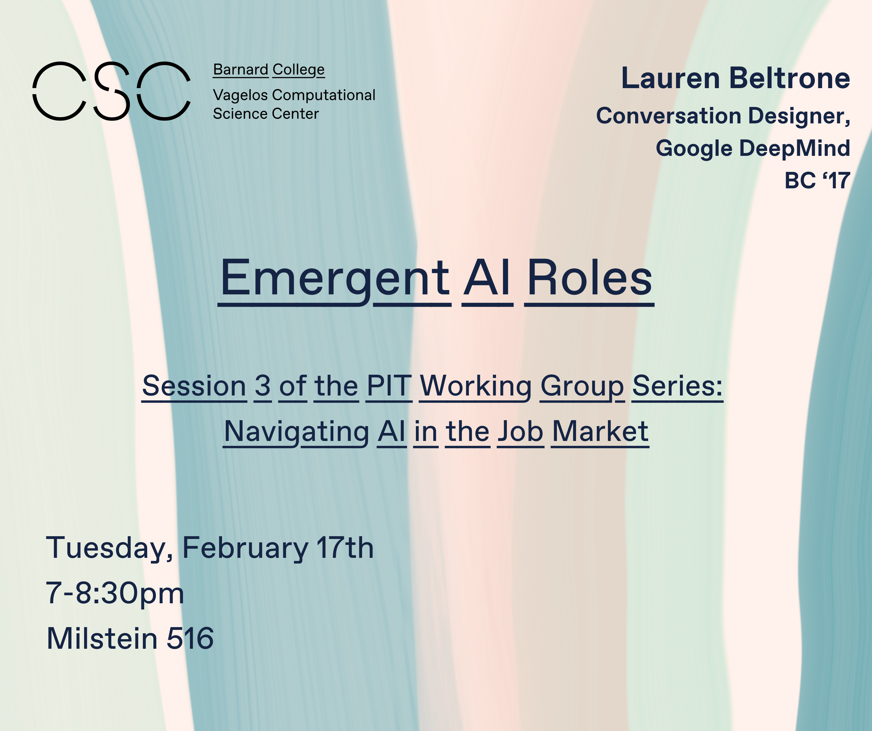 Event Page for PIT Working Group Series 3: Emergent AI Roles
