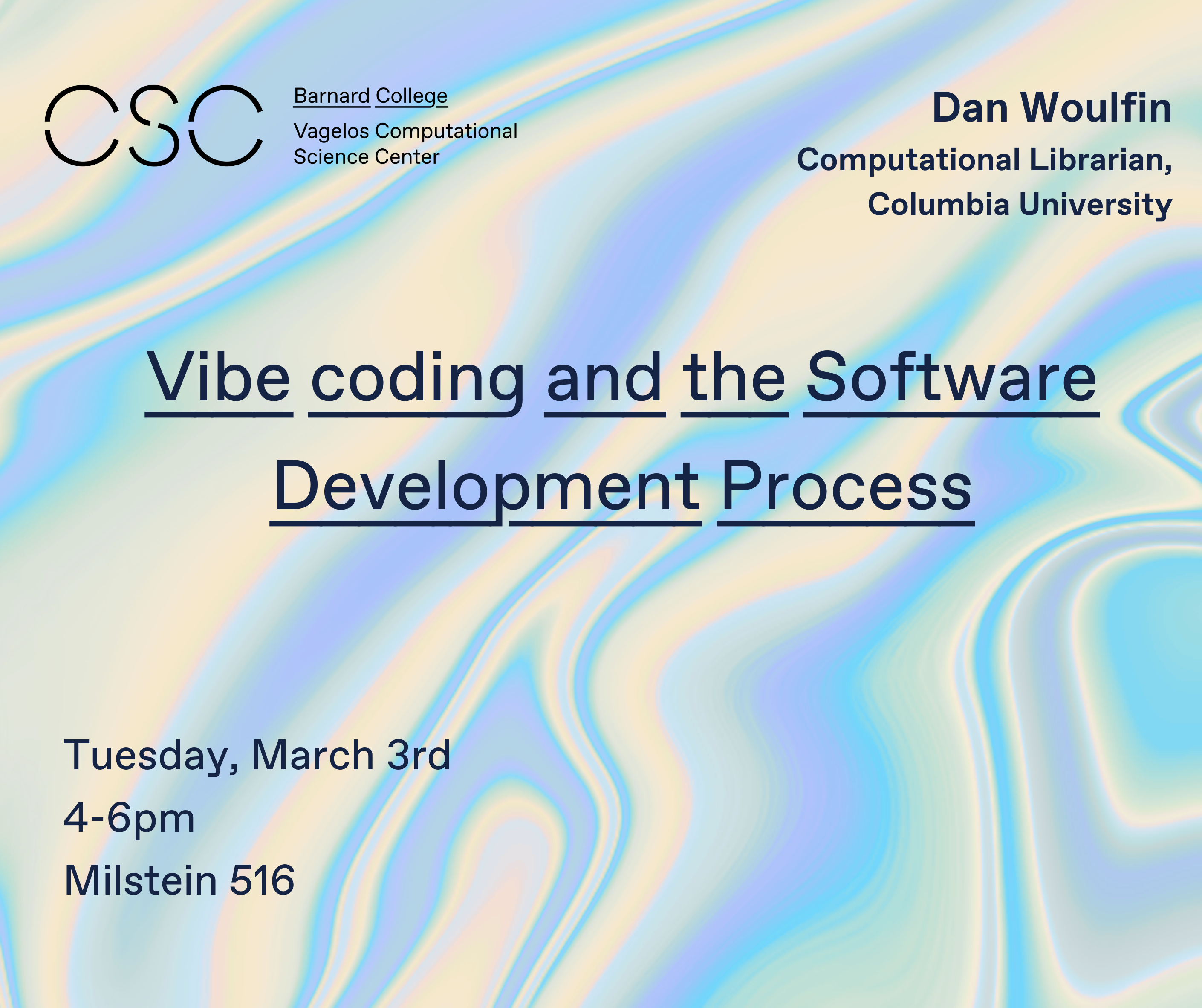 Event Page for CSC Workshop: S26 Vibe-Coding