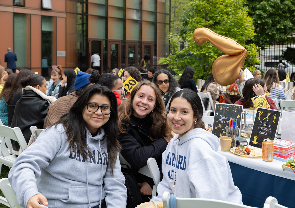students outside