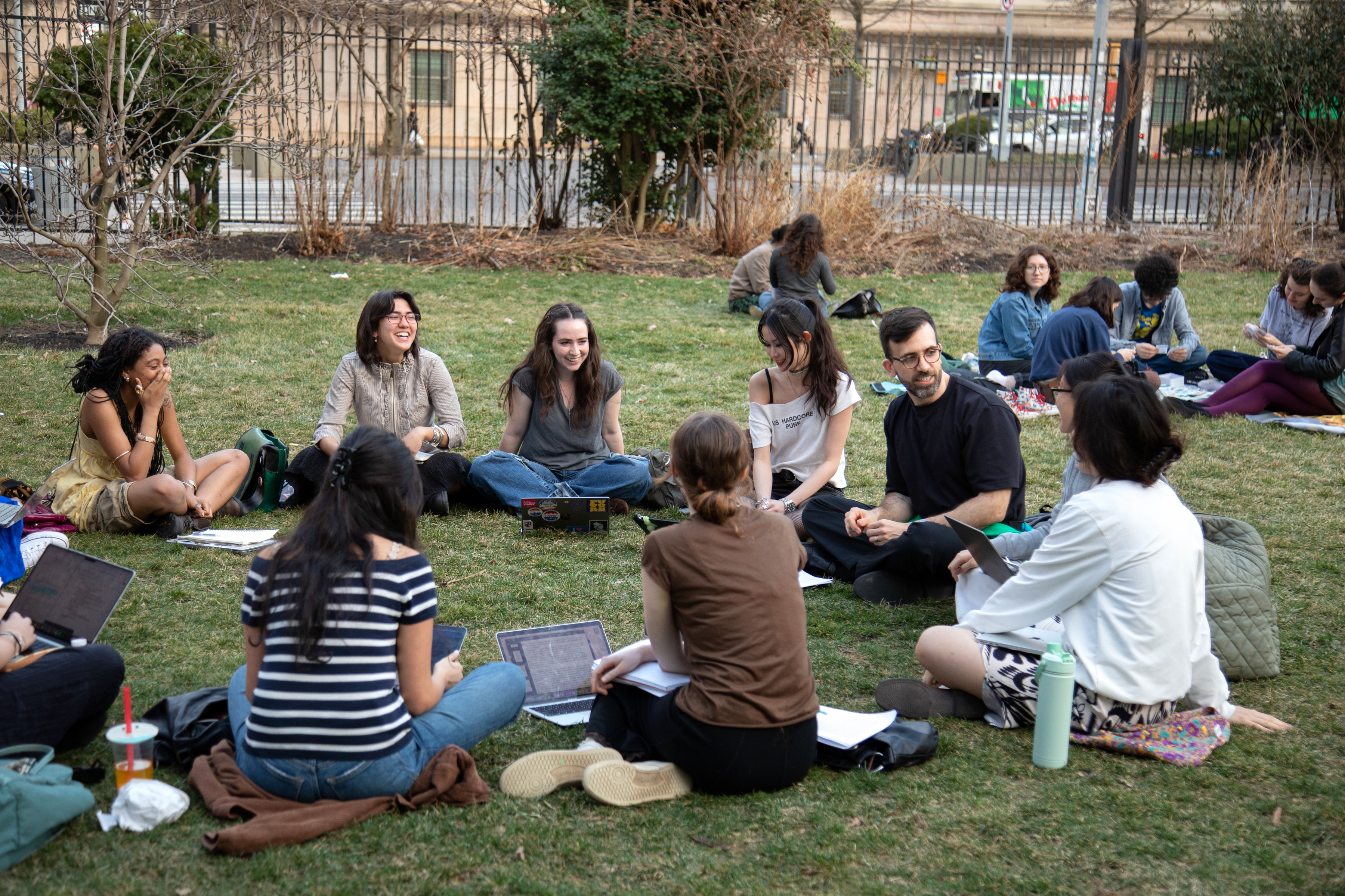 Students at Flutter Field 