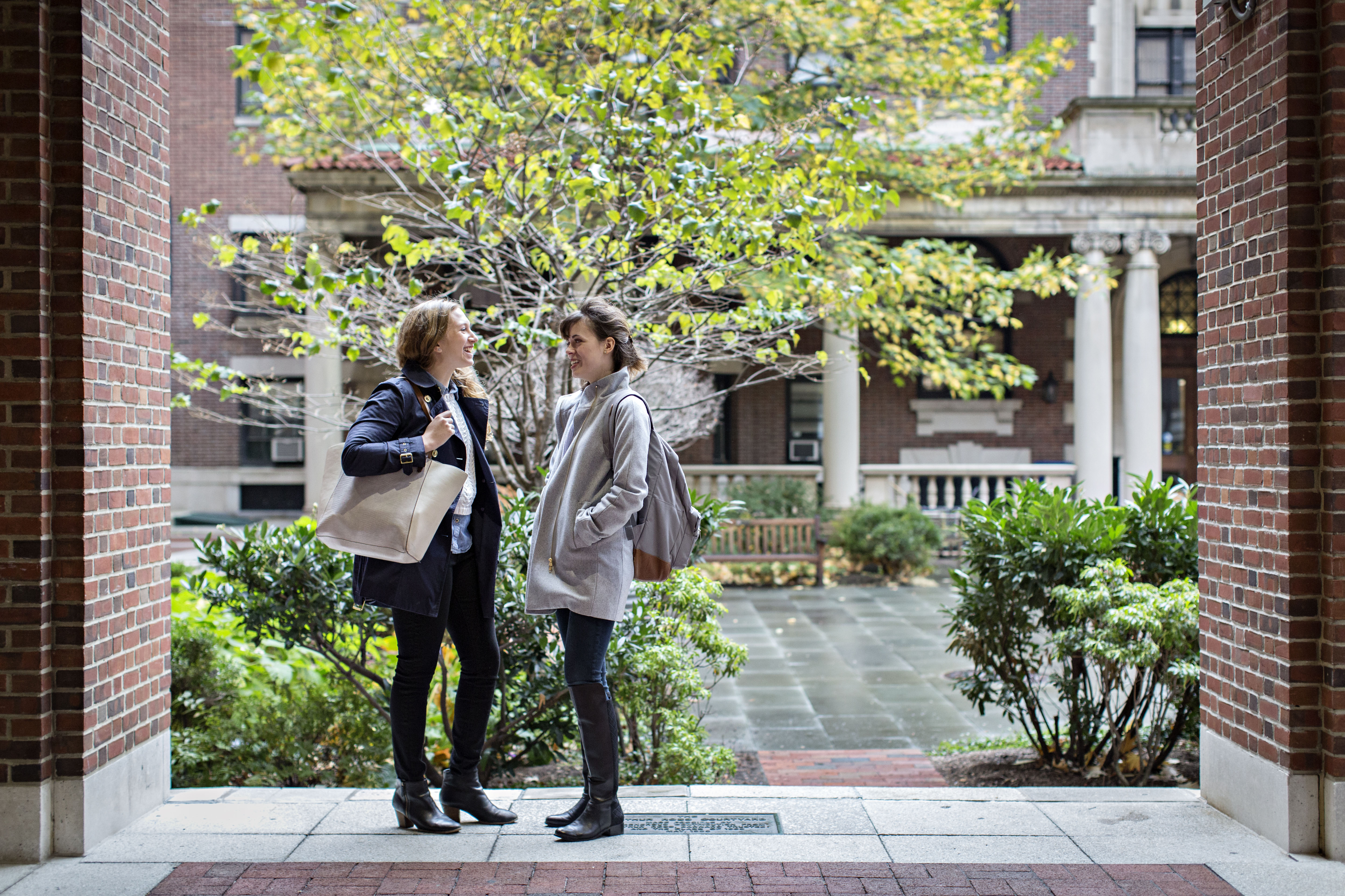 Students in the courtyard