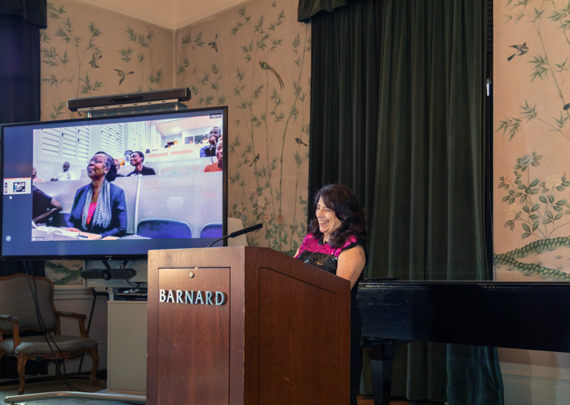 Ilise Feitshans lecturing at Barnard