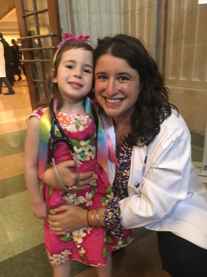 Lederman at her "White Coat Ceremony" at the University of Minnesota Medical School in 2018, with Batya Green Hofkin, daughter of Tamar Green '08.