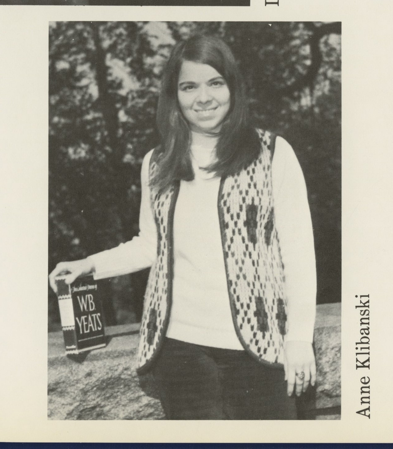 Anne Klibanski's senior portrait from her yearbook.
