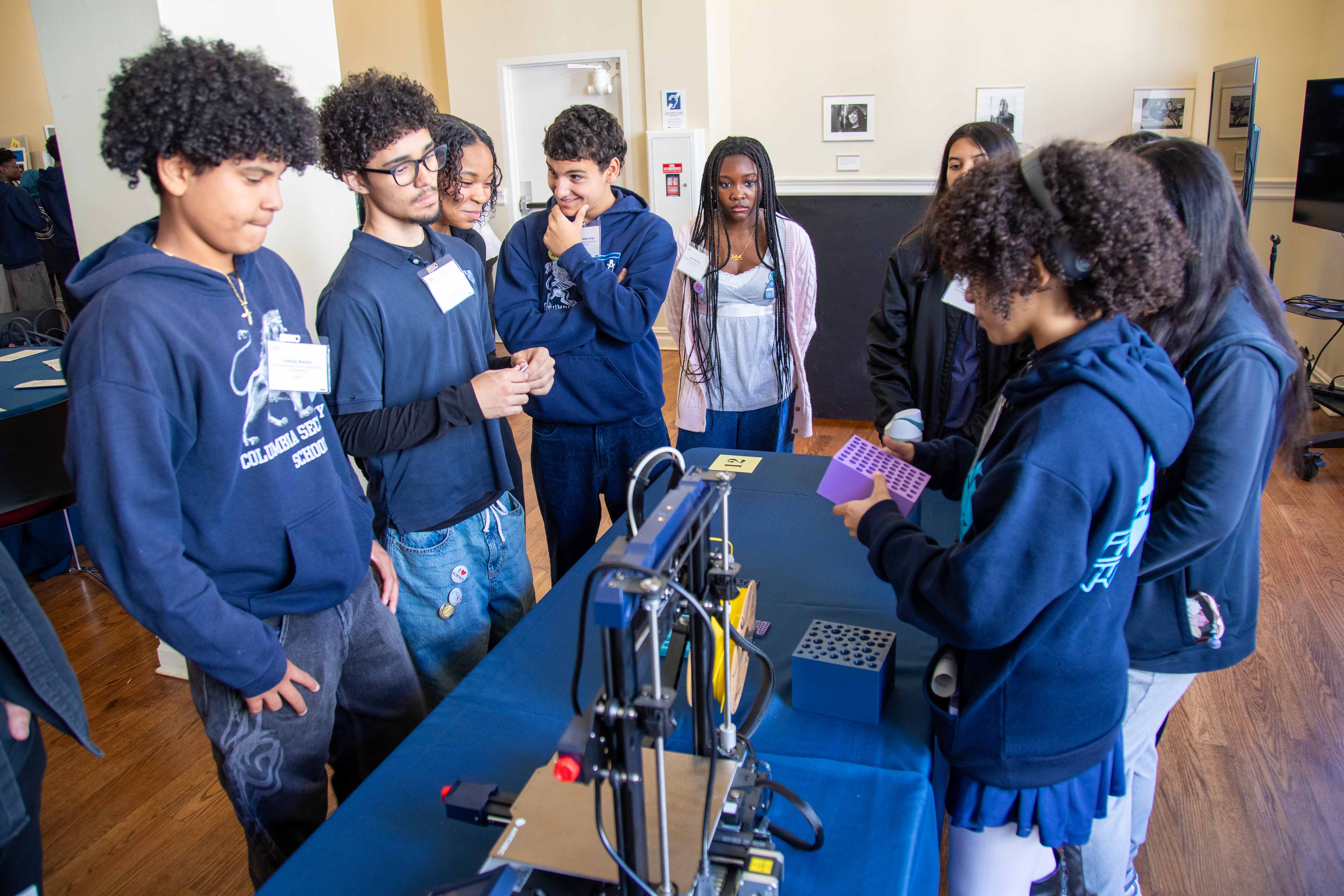 High school students learn at the inaugural STEAM Symposium at Barnard College.