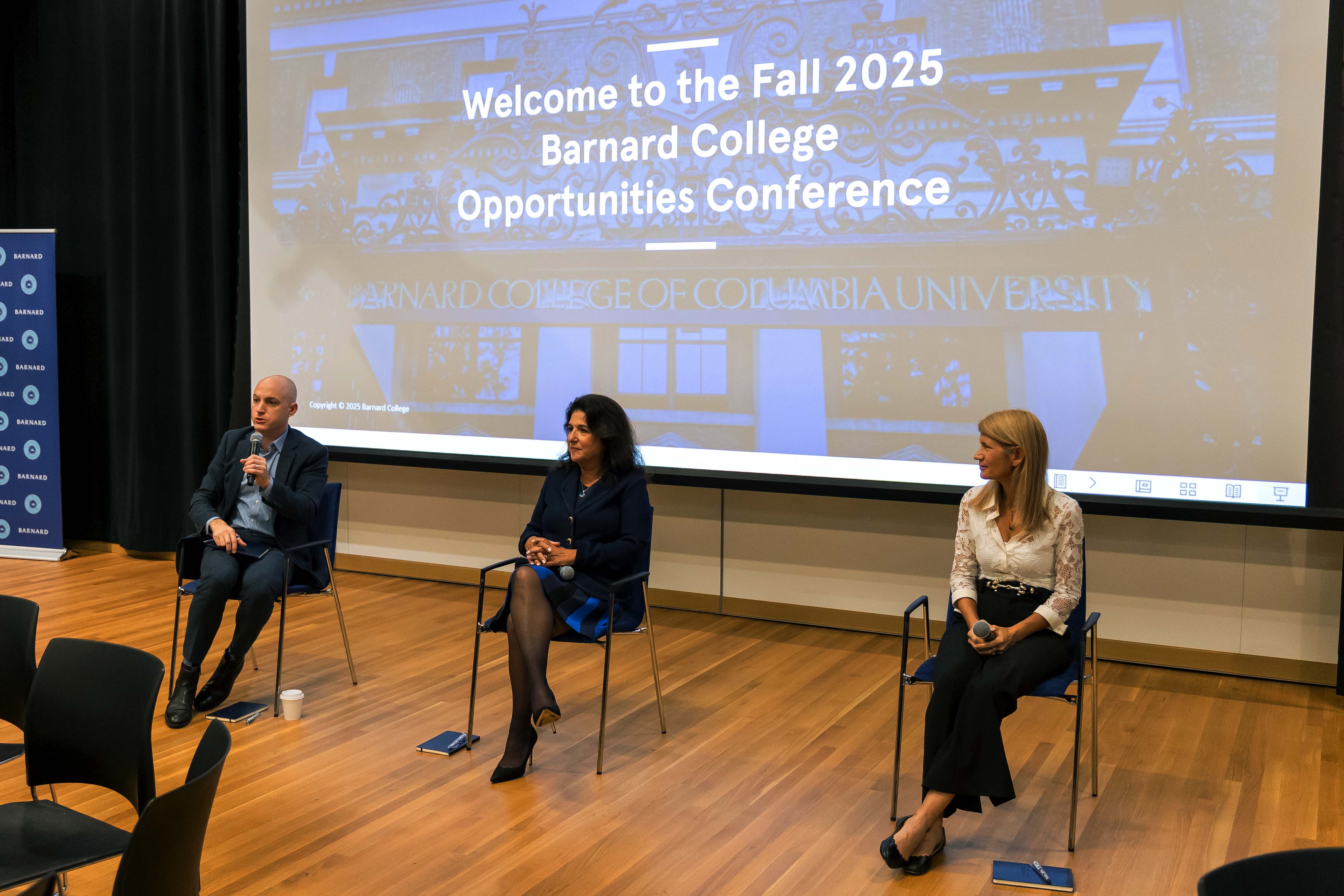 Keynote discussion on the future of work and well-being with speakers including Maria Ryan and Laila Worrell.