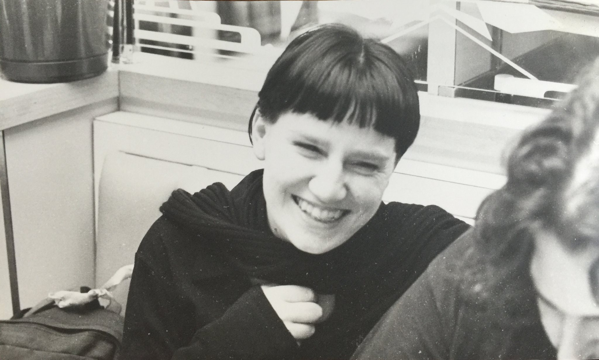 McNeil at a diner near campus during her Barnard years.