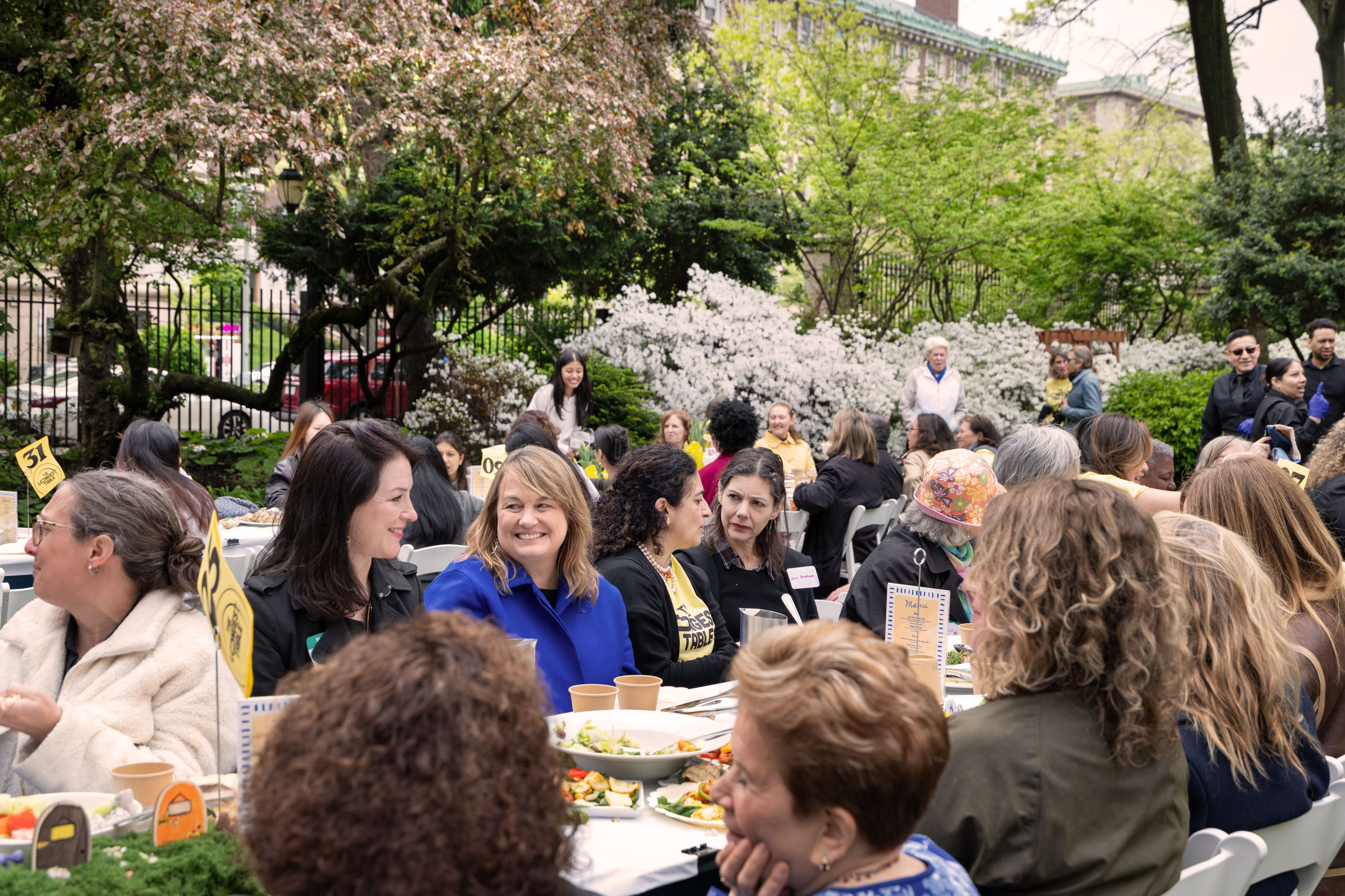 President Rosenbury mingling at The Longest Table