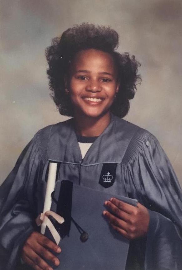 Danticat's senior yearbook portrait.