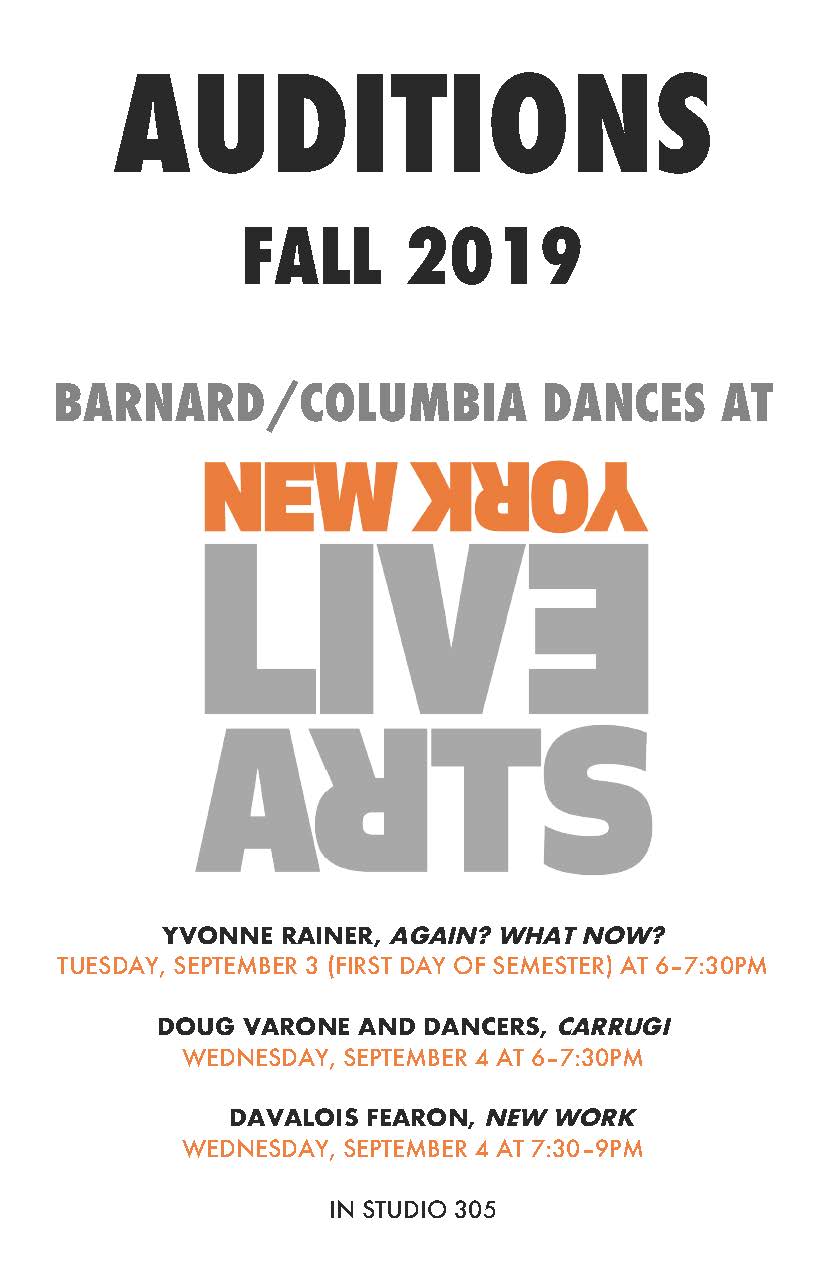 Audition for Barnard/Columbia Dances at NYLA