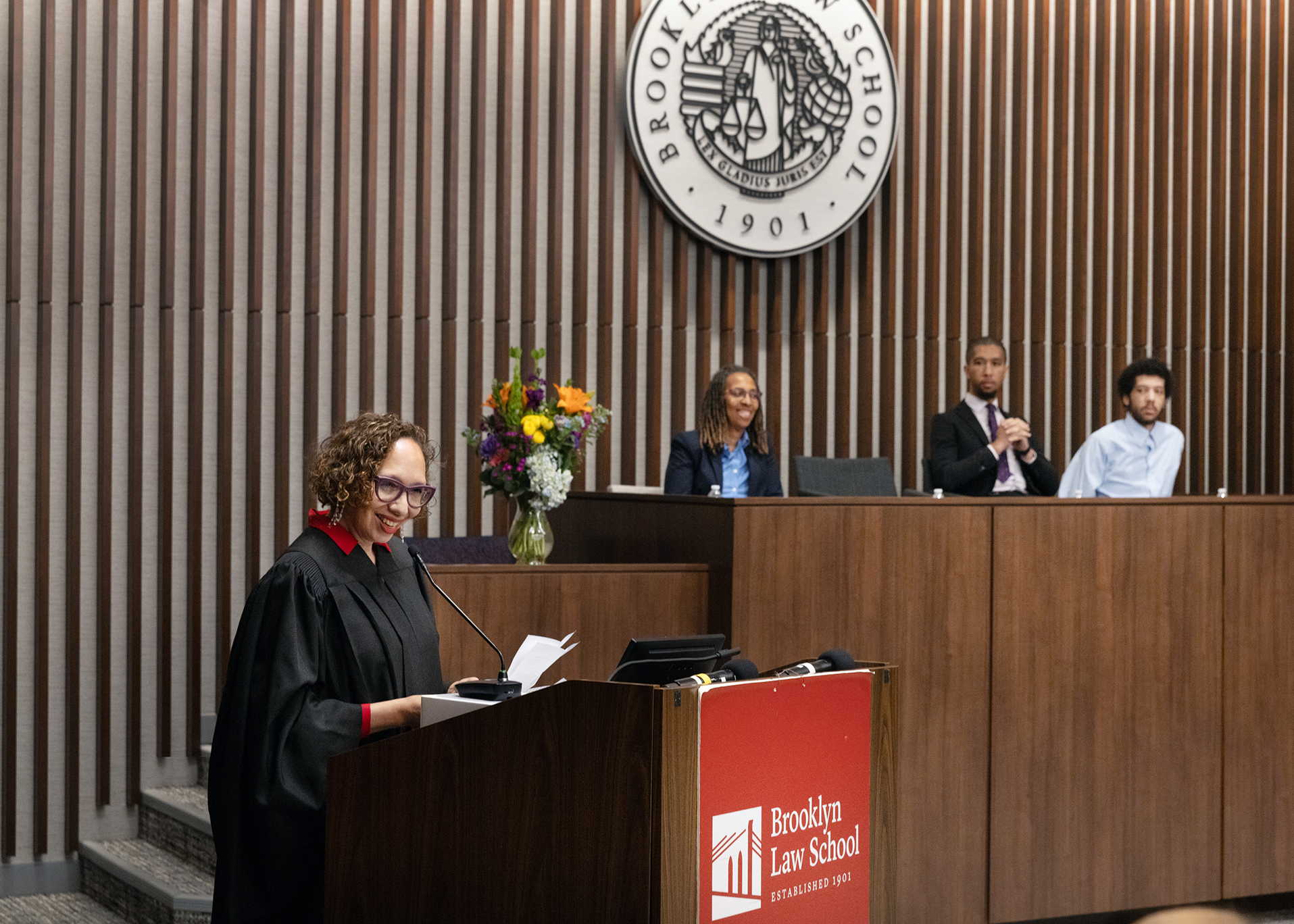 JP Howard speaks at Brooklyn Law School. 