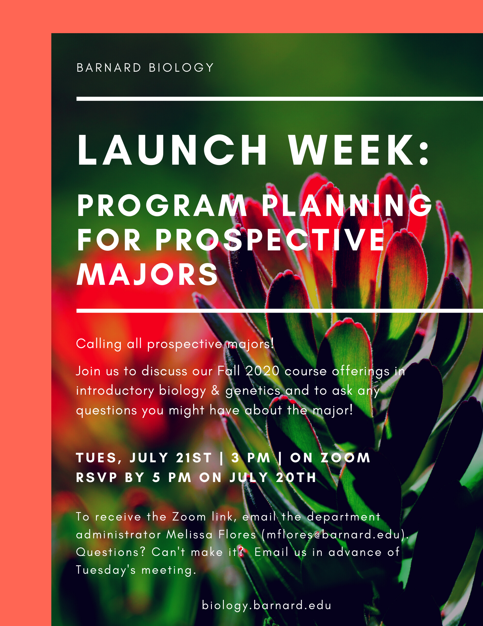Prospective Majors' Program Planning Flyer