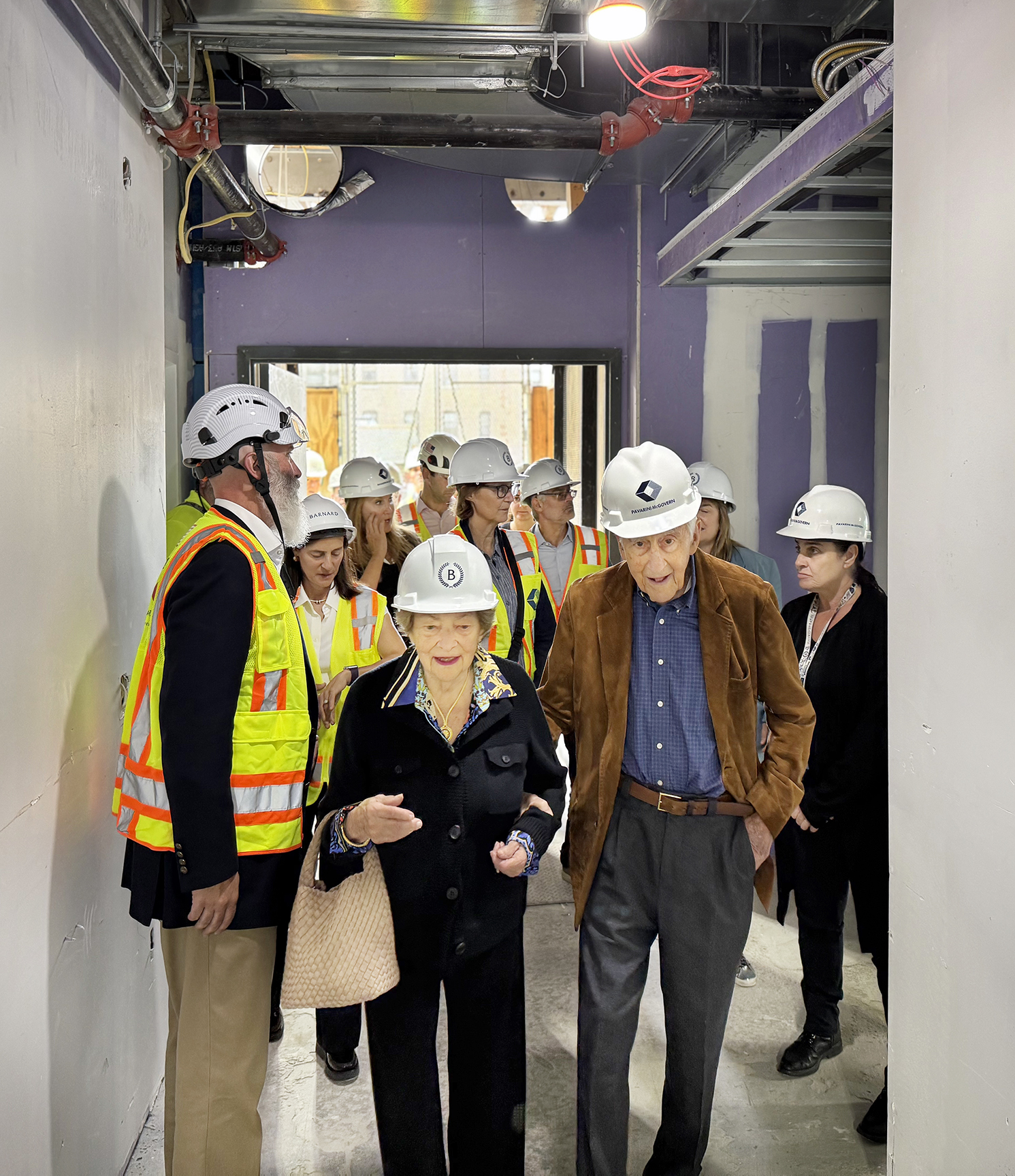 Roy and Diana Vagelos at RDSC construction walk-through.