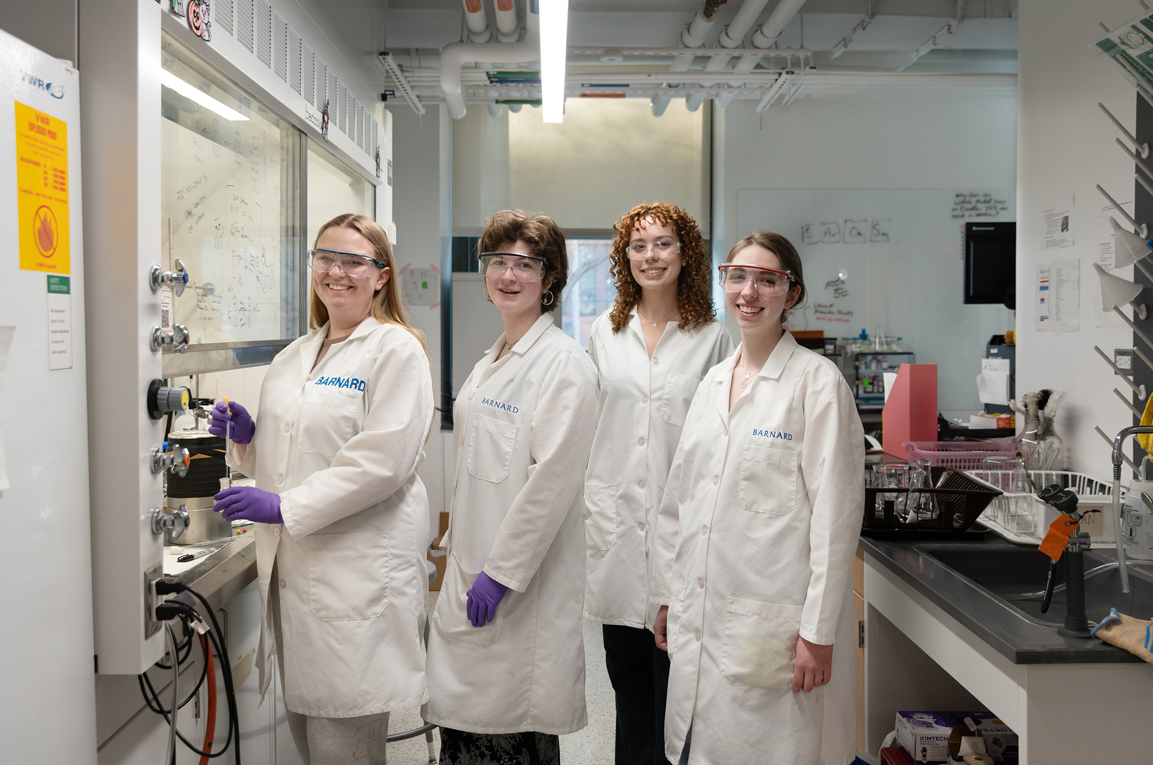 Seniors in lab. 