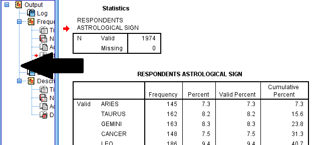 SPSS screenshot