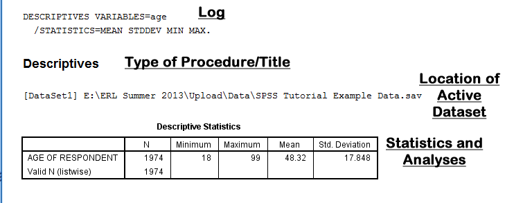 SPSS screenshot