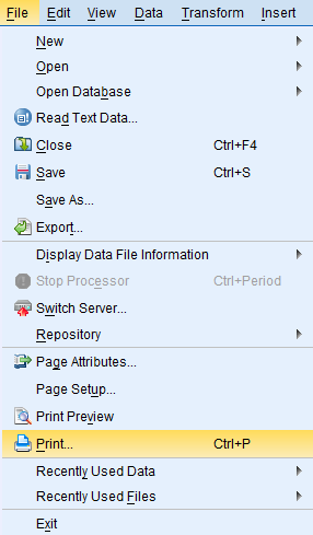 SPSS screenshot