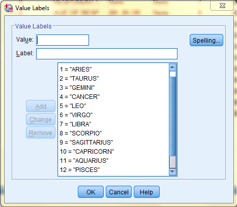 SPSS screenshot